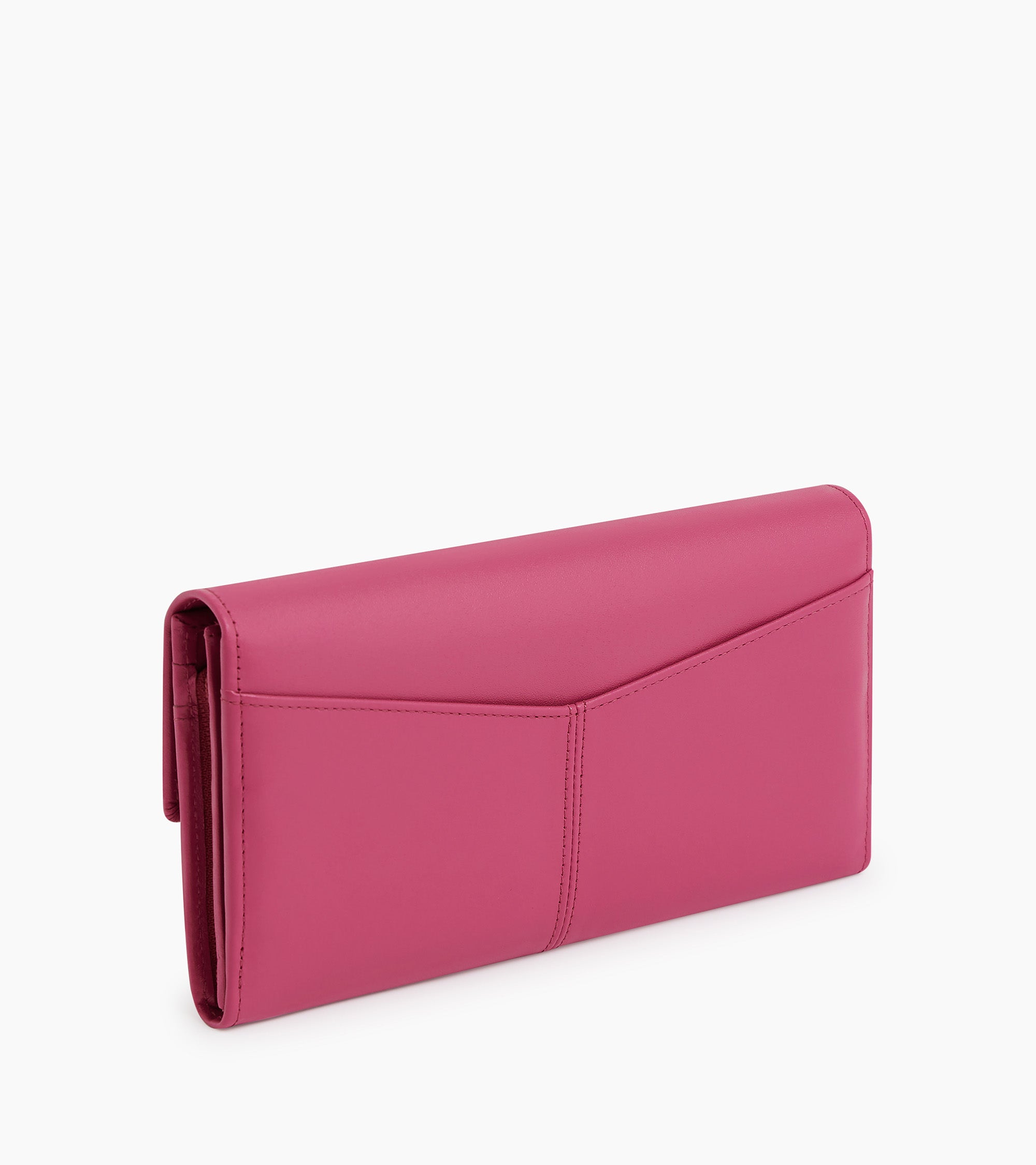 Gran billetera Charlotte en cuero liso