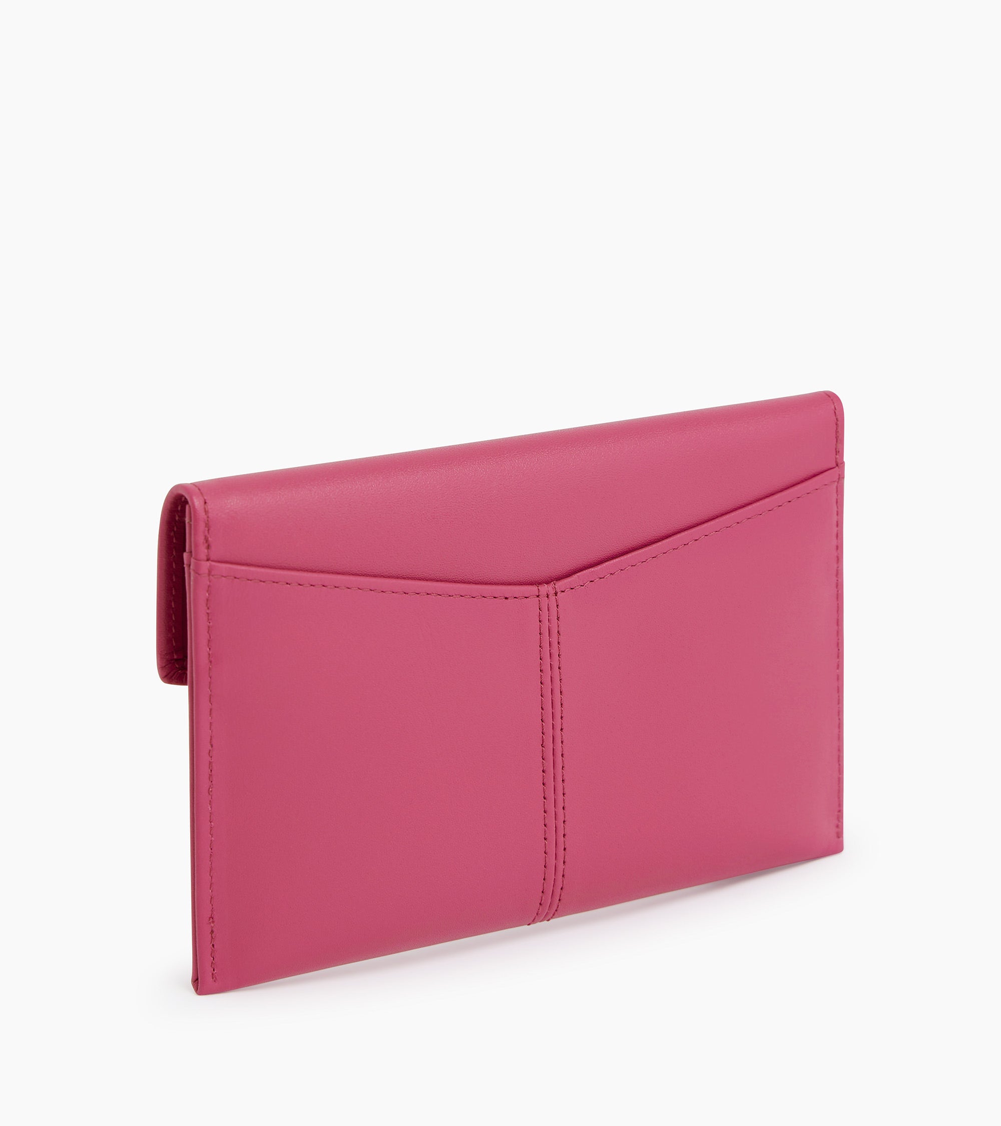 Bolso de mano tipo sobre mediano modelo Charlotte de cuero liso