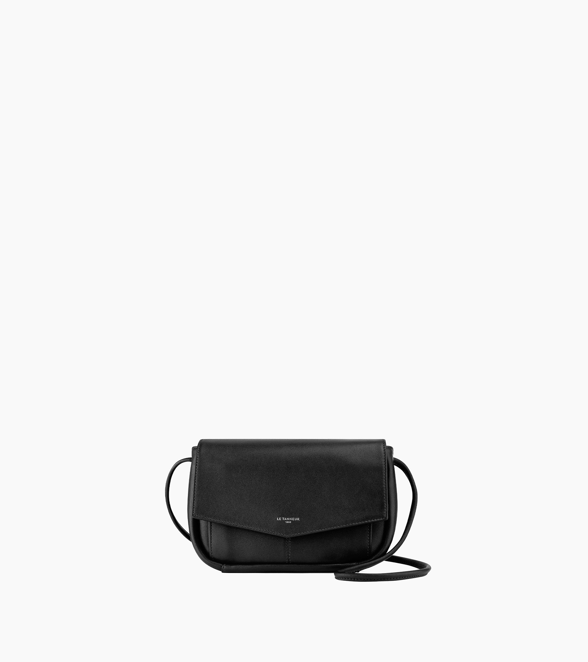 Bolso de mano con bandolera desmontable Charlotte de piel lisa