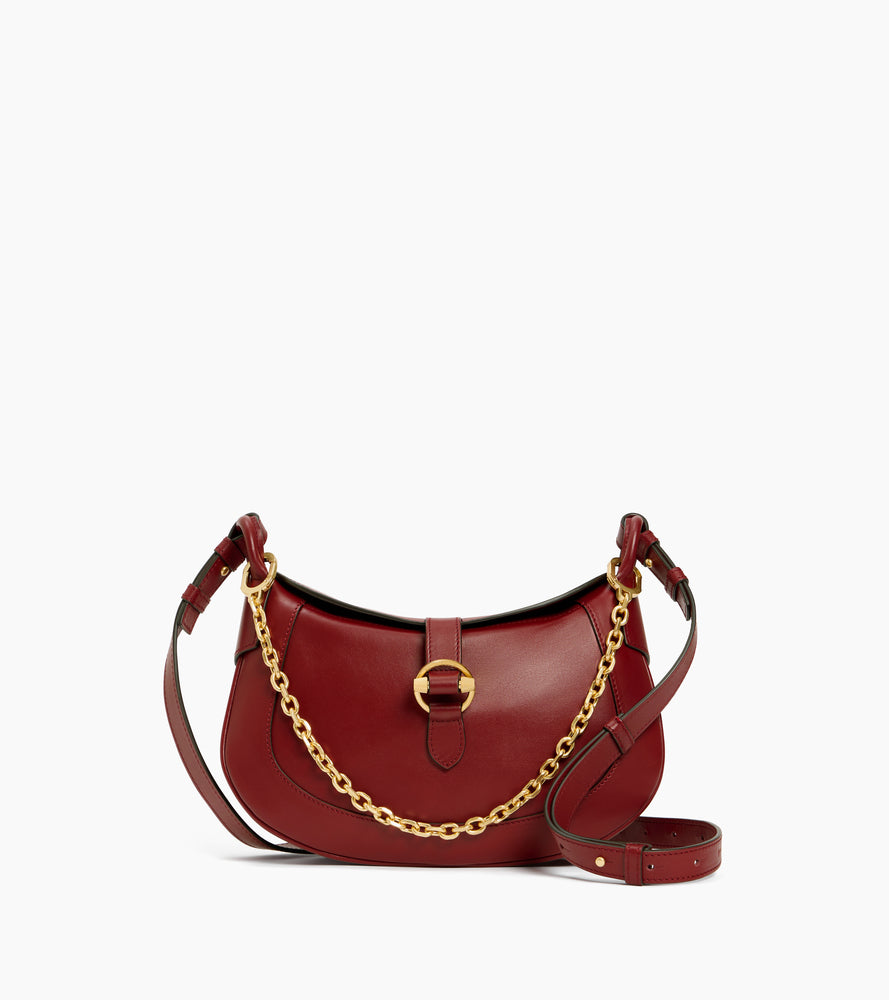 Petit sac bandoulière Pia en cuir lisse