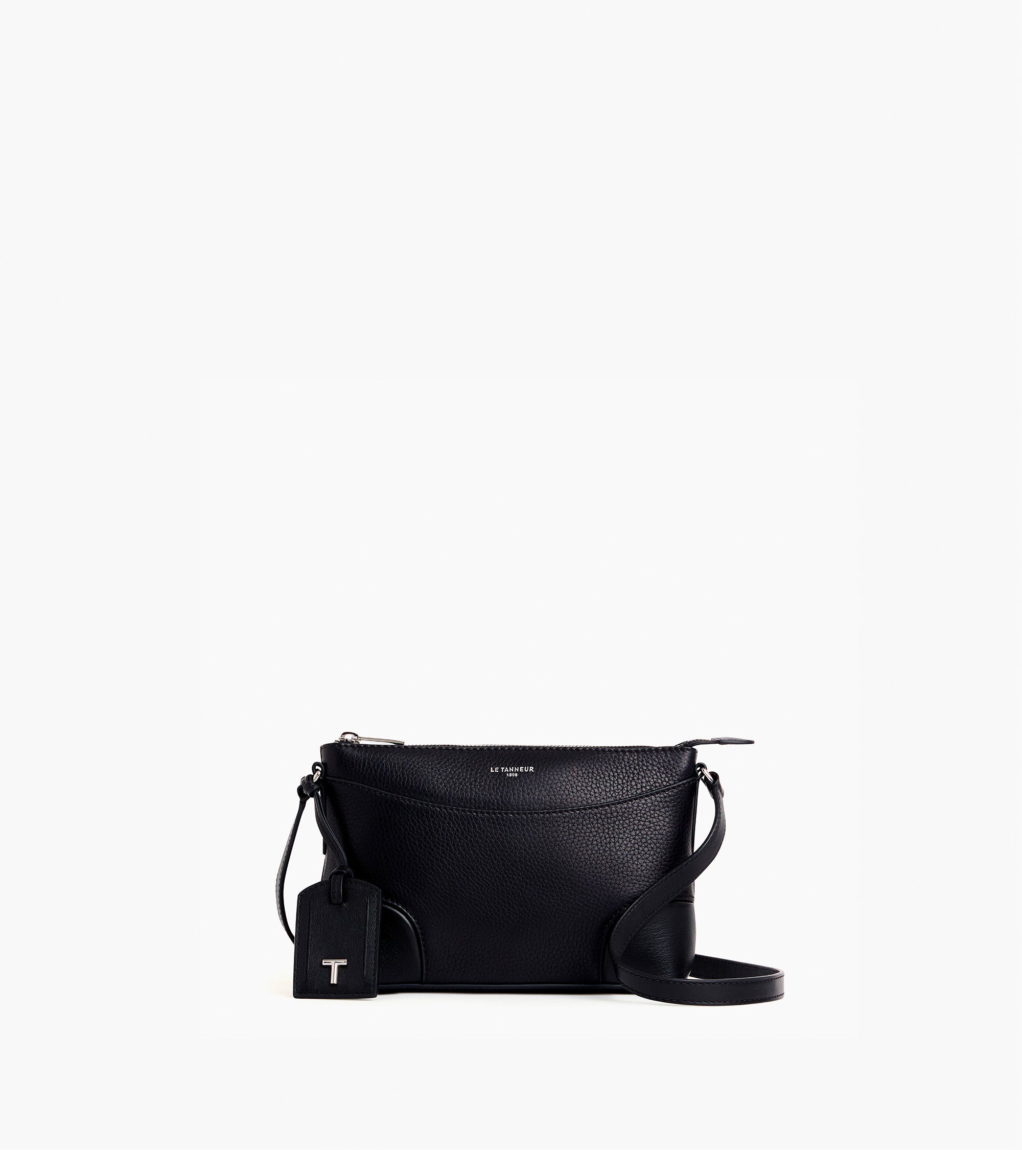 Bolso bandolera pequeño Romy de cuero granulado y liso