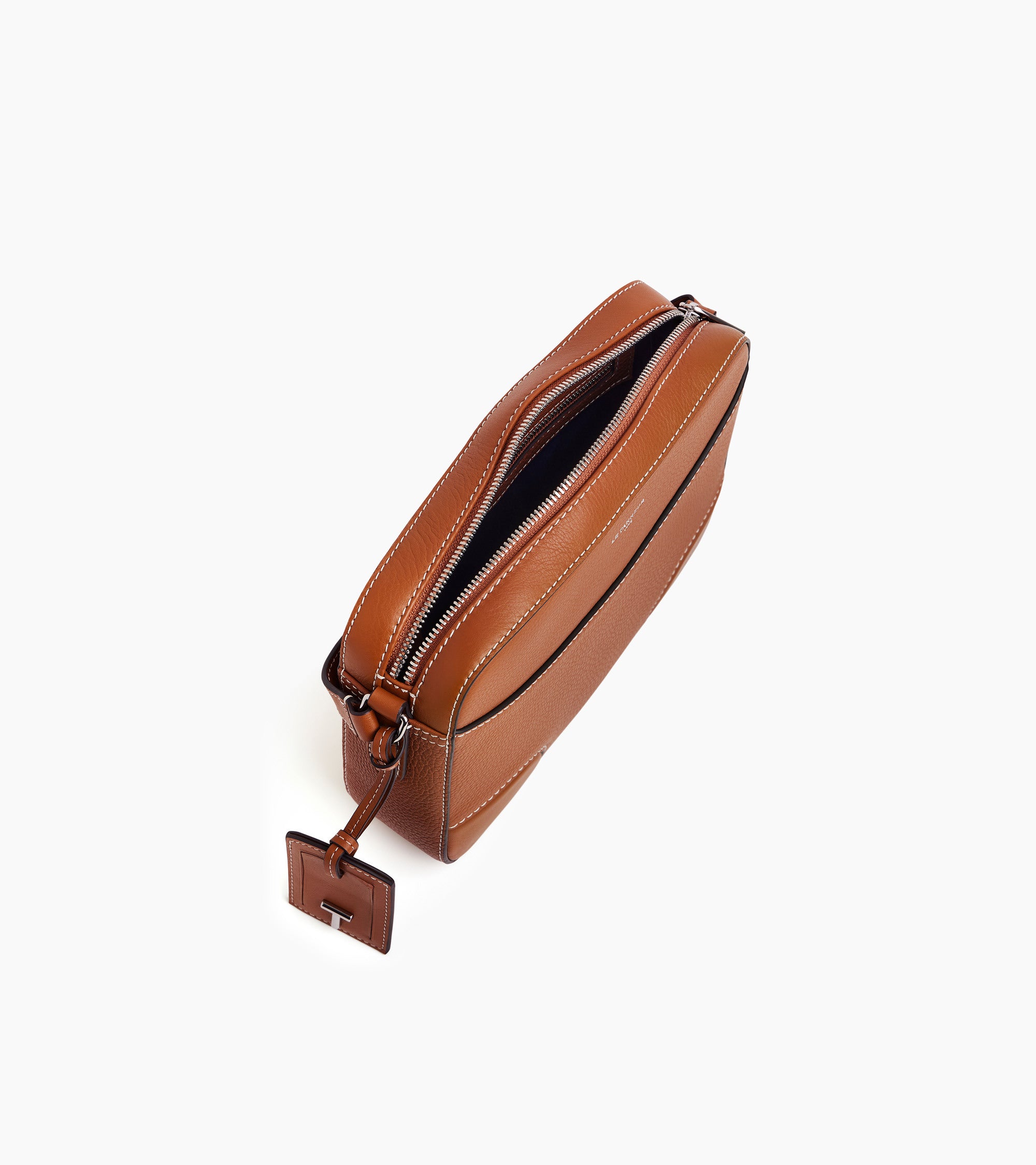 Bolso bandolera mediano Romy de cuero granulado y liso