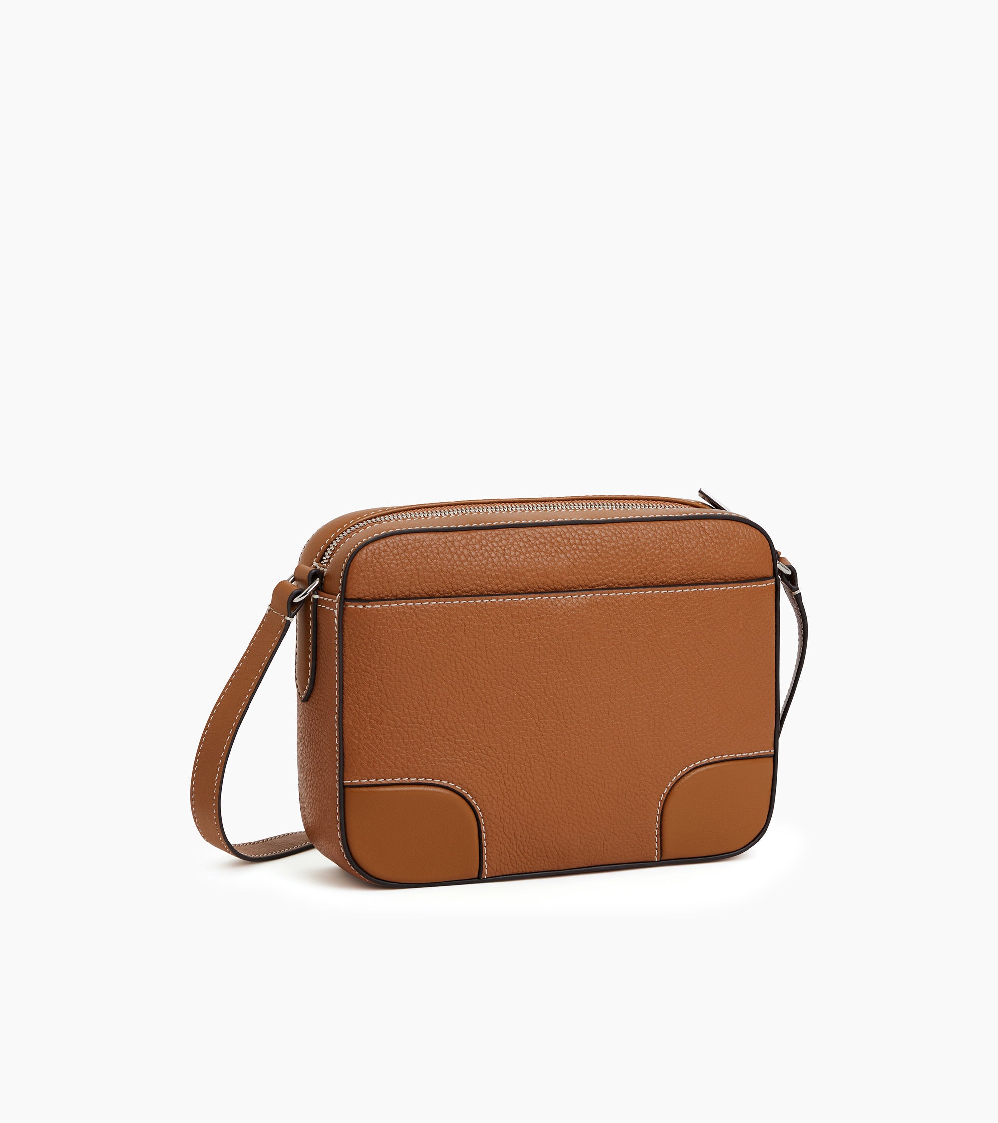 Bolso bandolera mediano Romy de cuero granulado y liso
