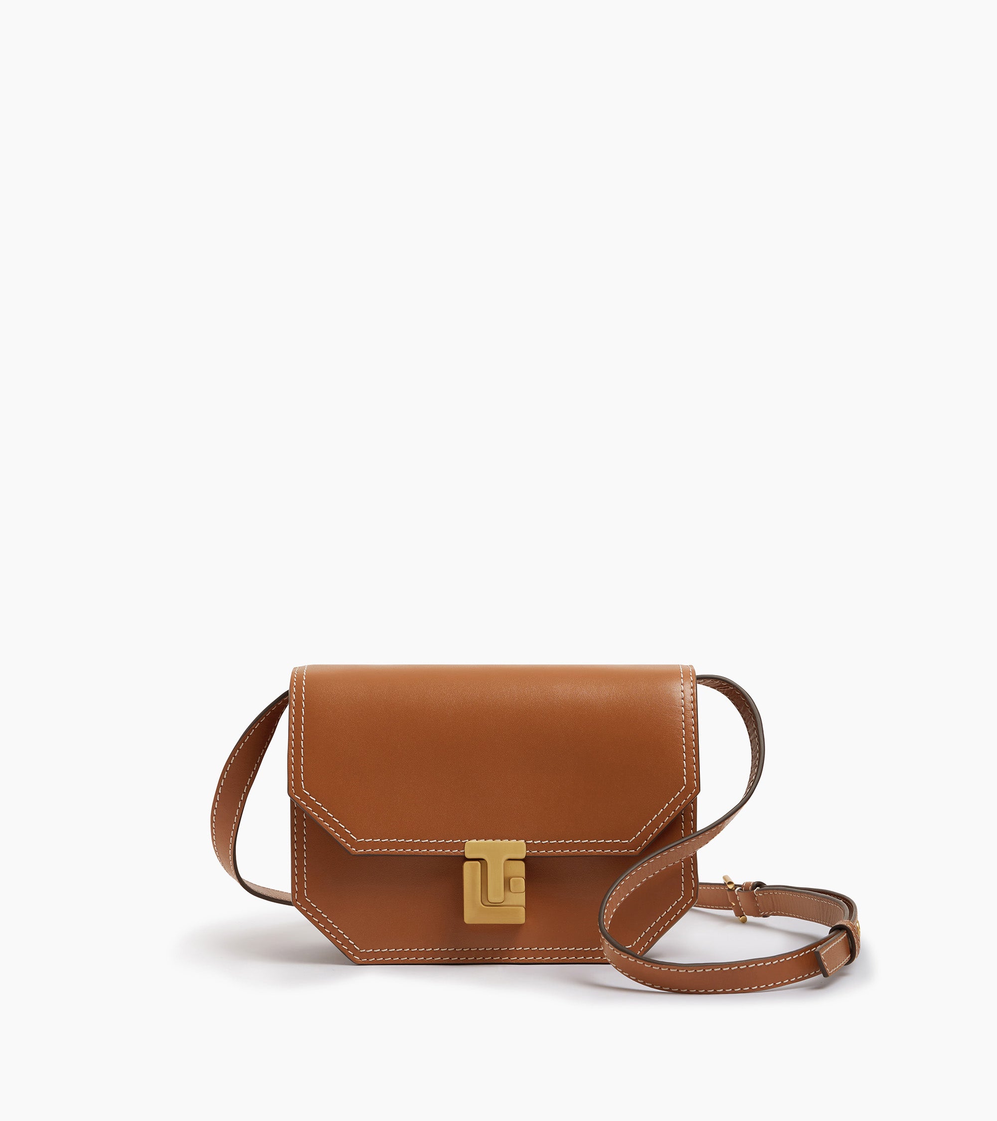 Bolso bandolera pequeño Rose de cuero liso