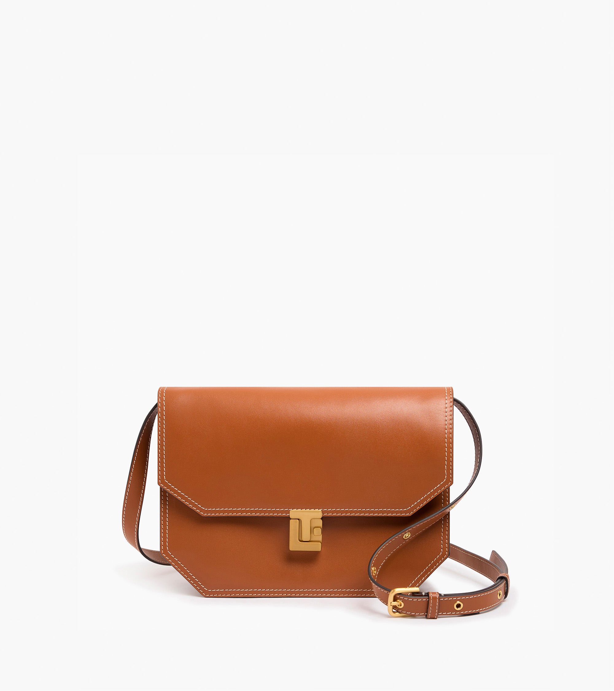 Bolso bandolera mediano Rose de cuero liso