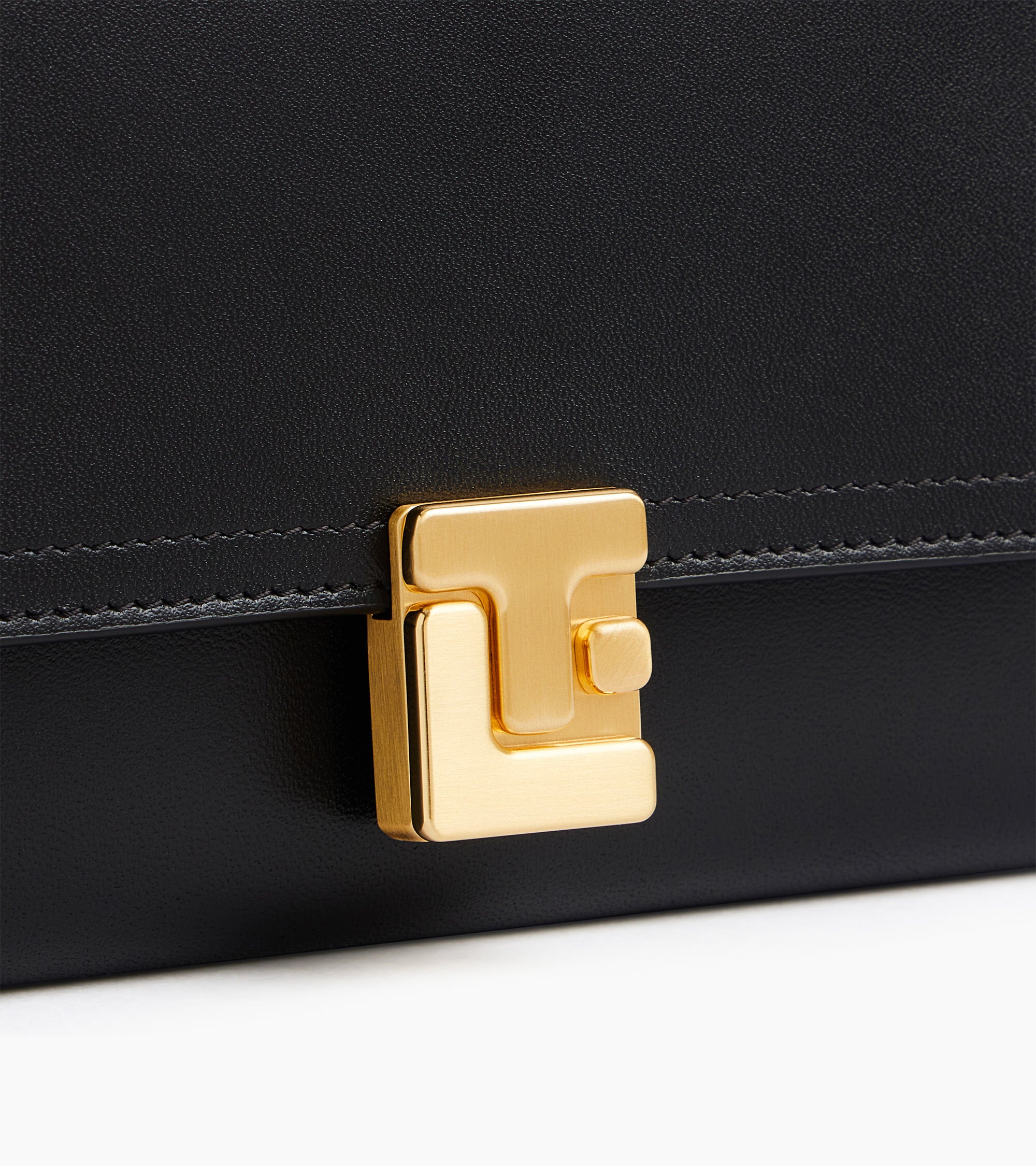 Cartera grande Rose de cuero liso