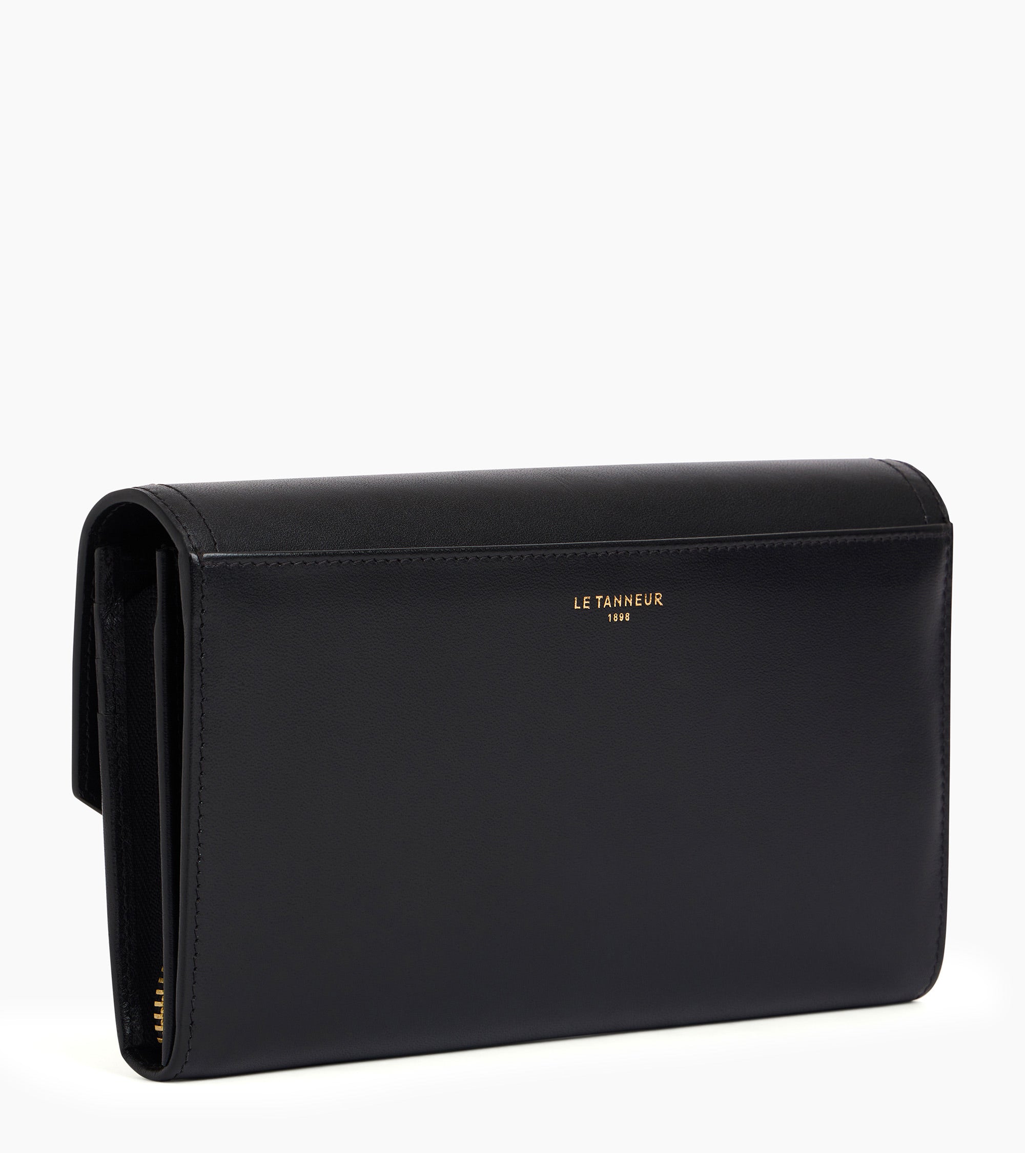 Cartera grande Rose de cuero liso
