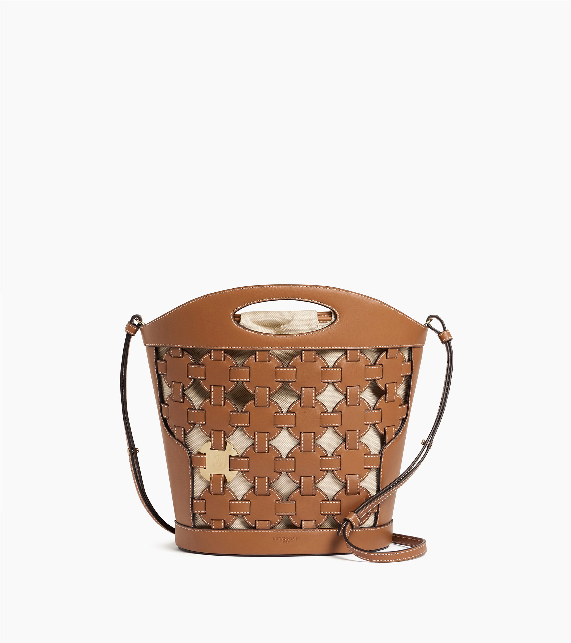 Bucket bag Le Potier in canvas cotton and smooth leather