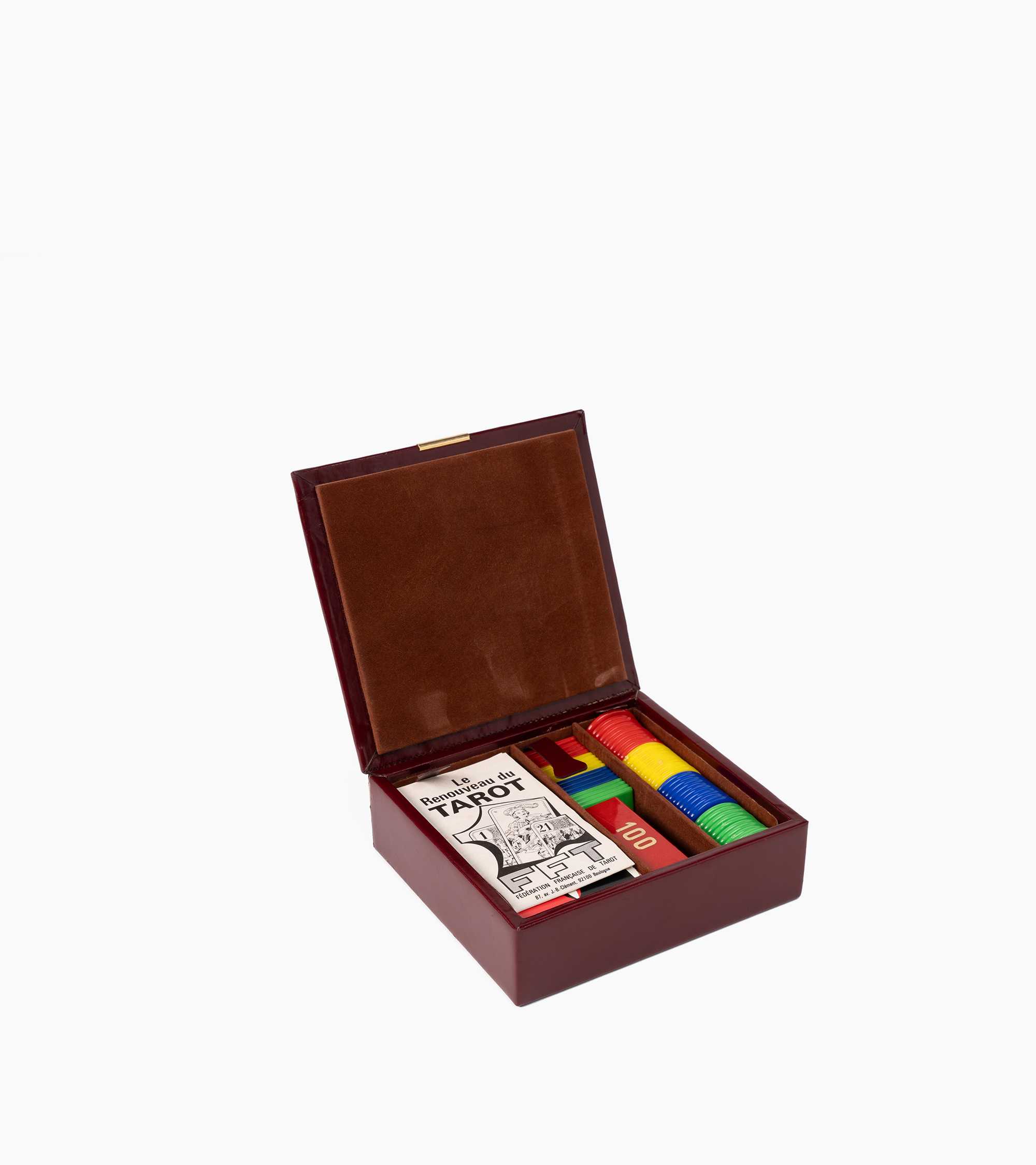 Estuche para juegos de cartas modelo pequeño de piel