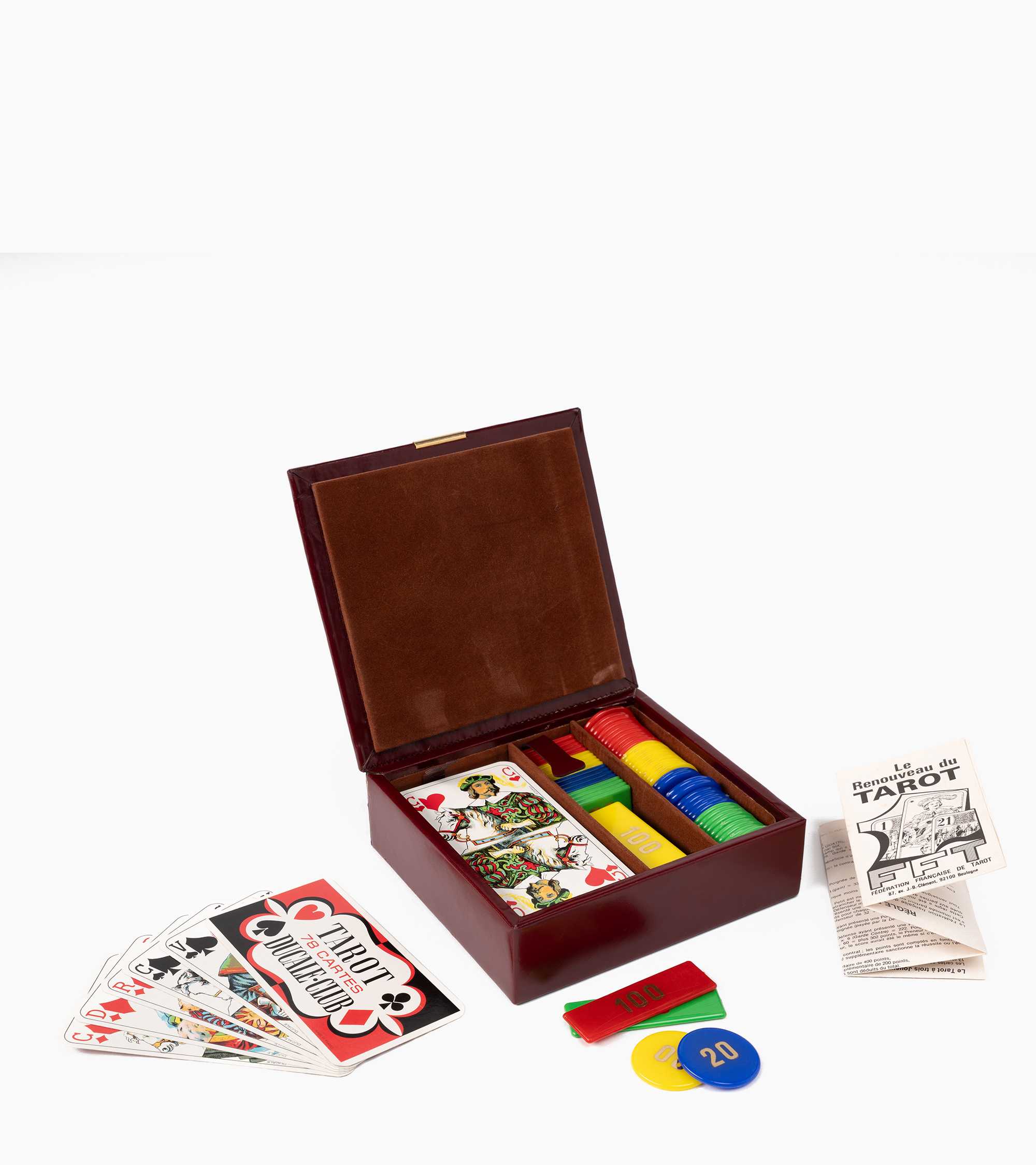Estuche para juegos de cartas modelo pequeño de piel