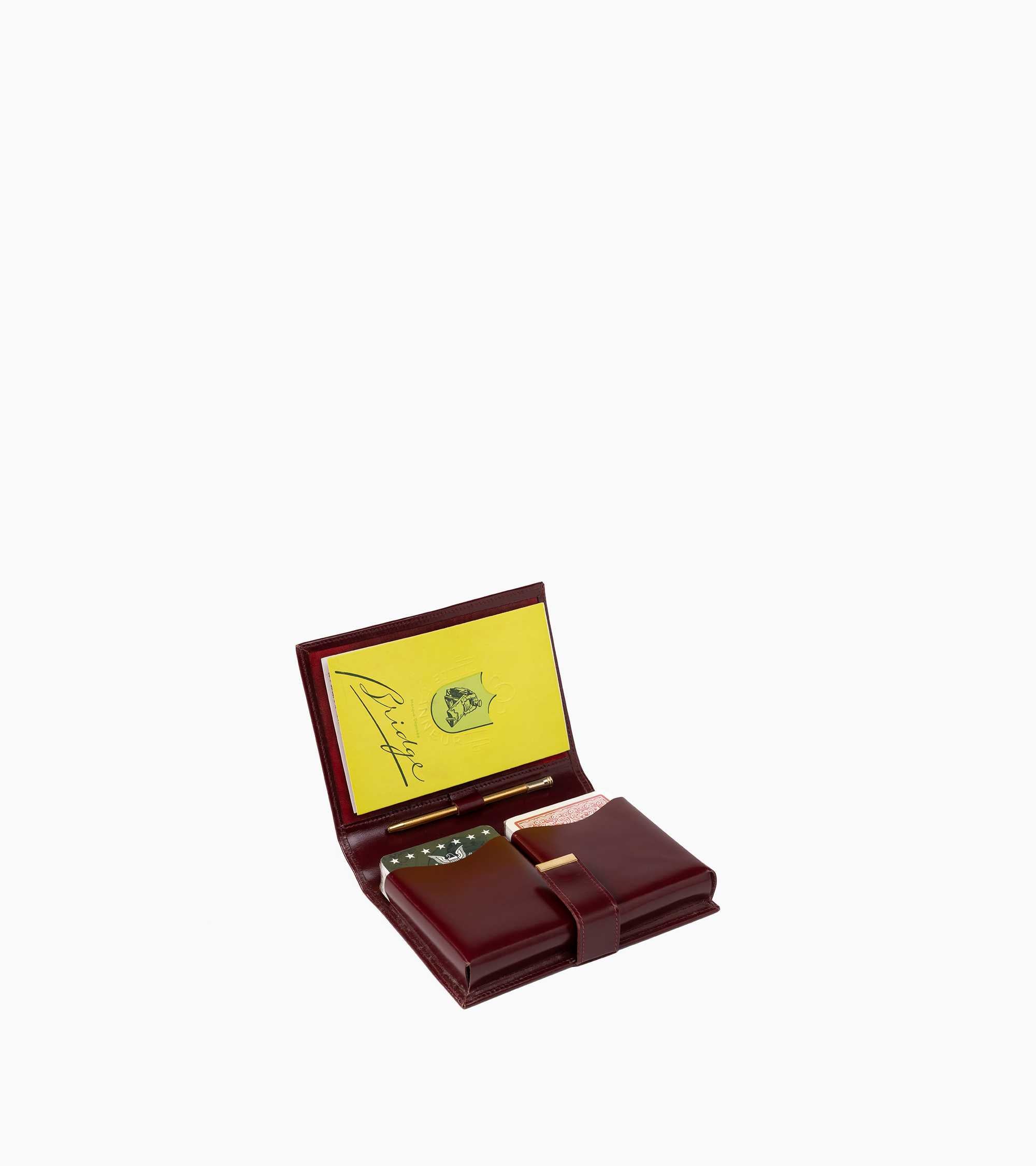 Estuche para cartas de bridge modelo pequeño de piel