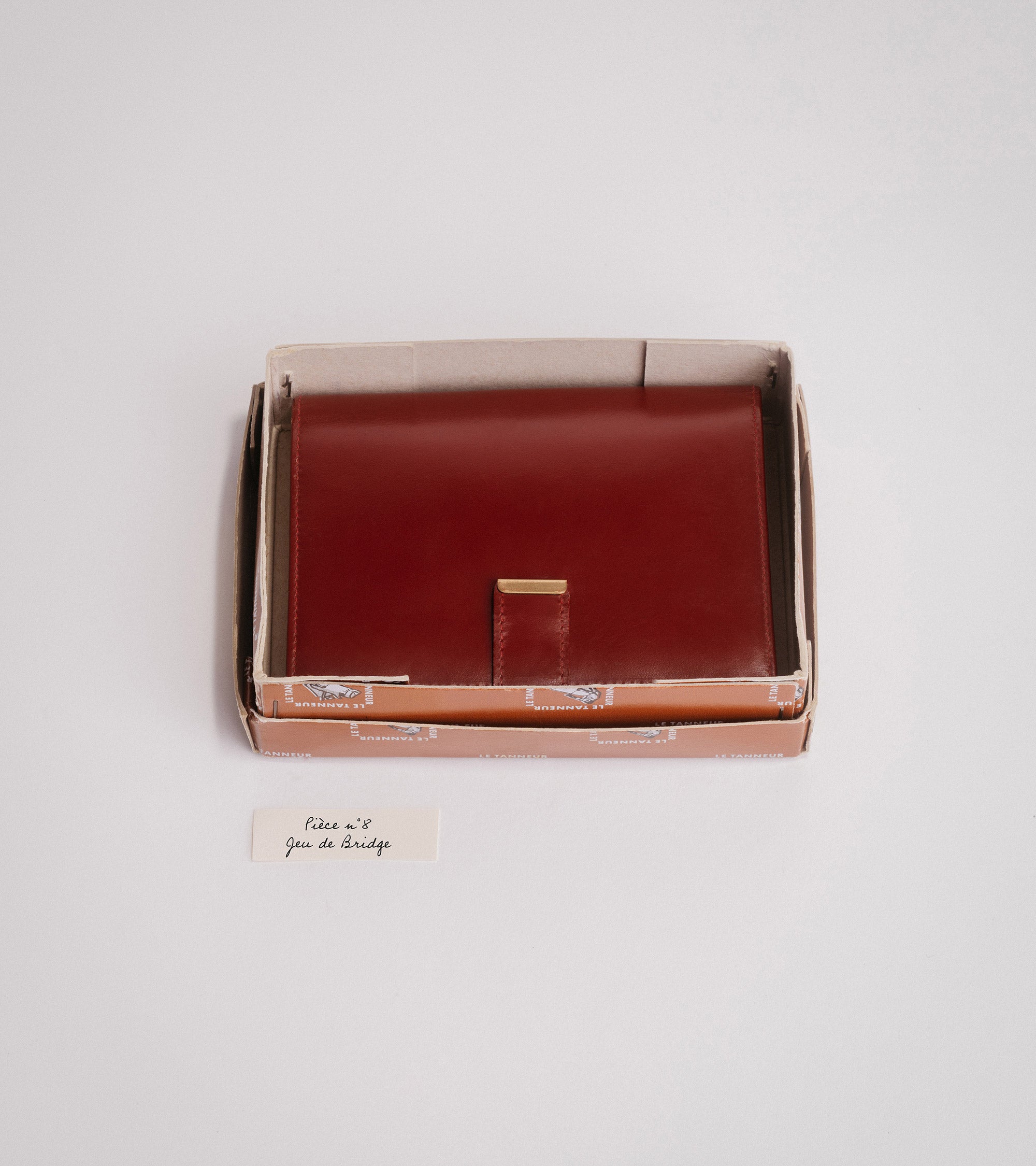 Estuche para cartas de bridge modelo pequeño de piel